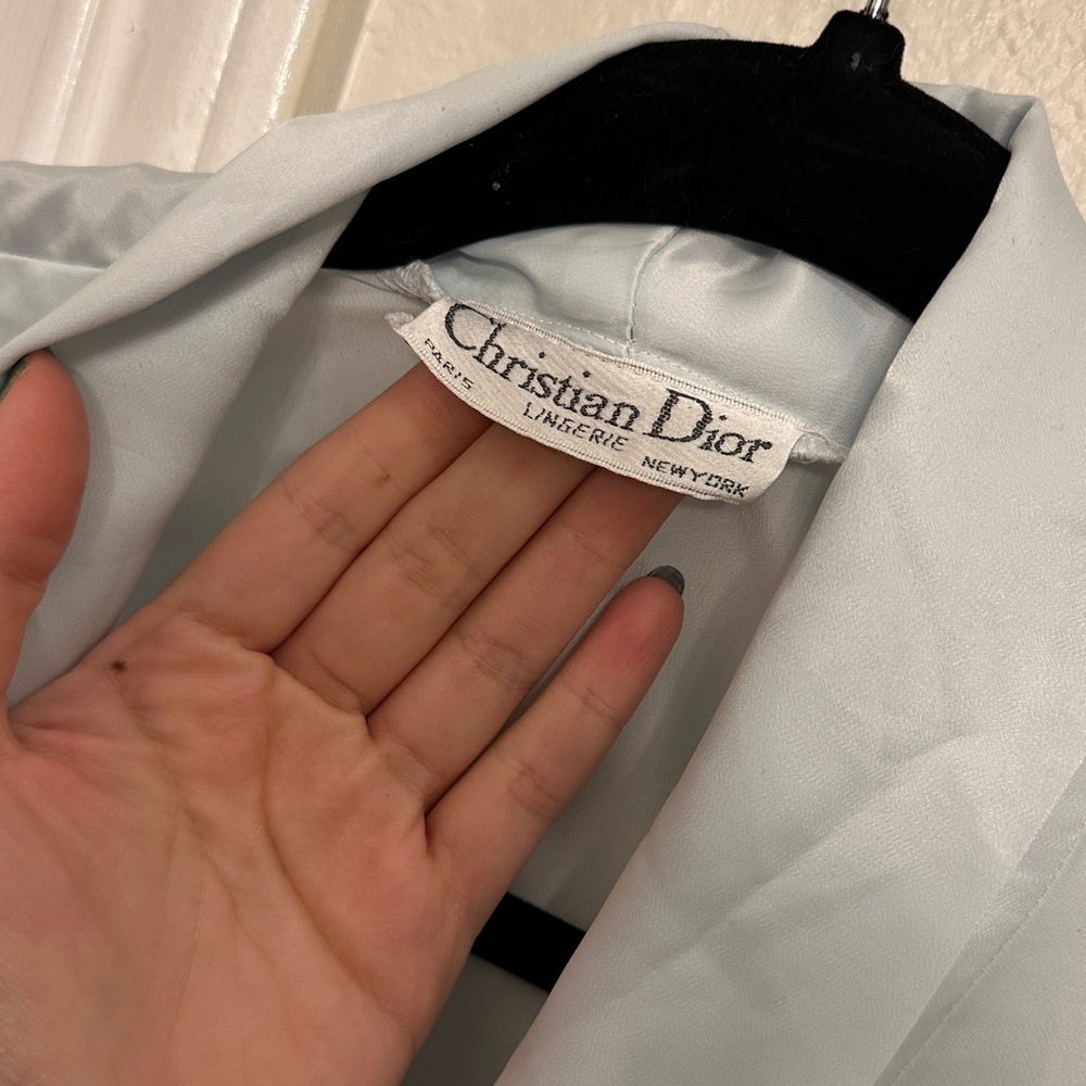 Christian Dior 1970’s Light Blue Lingerie Robe